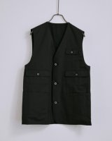 【BISOWN(ビソウン)】CHINO CLOTH × KARAMI REVERSIBLE VEST/ BLACK