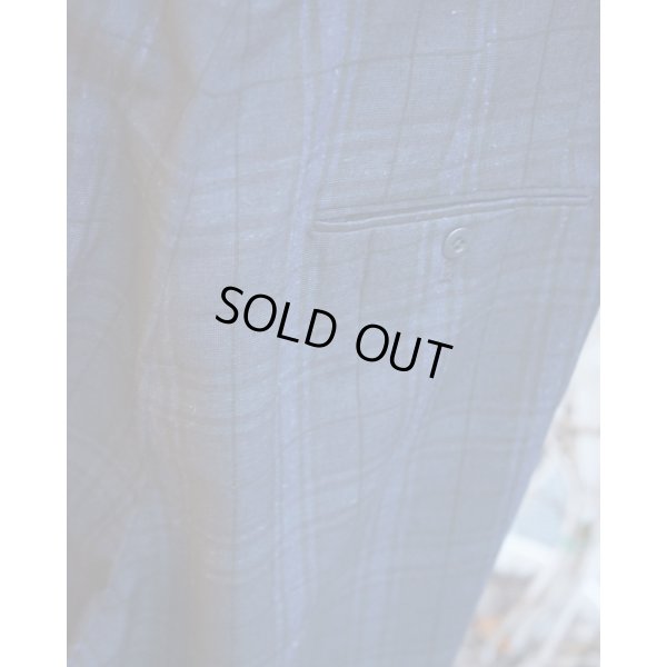 画像4: 【m's braque(エムズブラック)】TUCKED BAGGY PANTS/ NAVY CHECK