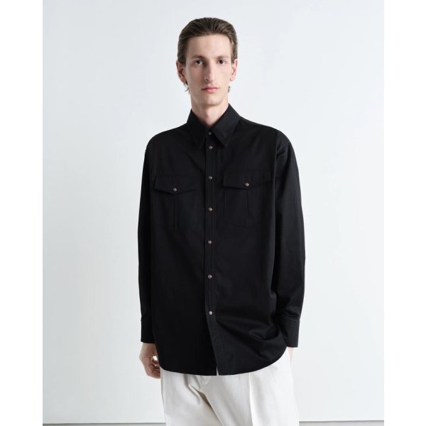 画像2: 【LEMAIRE(ルメール)】WESTERN SHIRT/ BLACK