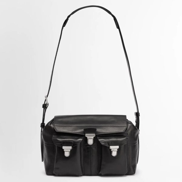 画像1: 【LEMAIRE(ルメール)】MEDIUM GEAR BAG VEGETABLE-TANNED COW LEATHER/ BLACK