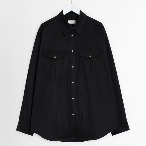 画像1: 【LEMAIRE(ルメール)】WESTERN SHIRT/ BLACK