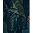 画像5: 【GOODKARMA DEVELOPMENT(グッドカルマディベロップメント)】Leather Cargo Shorts "LAZY"/ BLACK