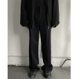 画像2: 【BIBLIOTHERK(ビブリオテーク)】LOOSE DRESS TROUSERS/ Black (2)