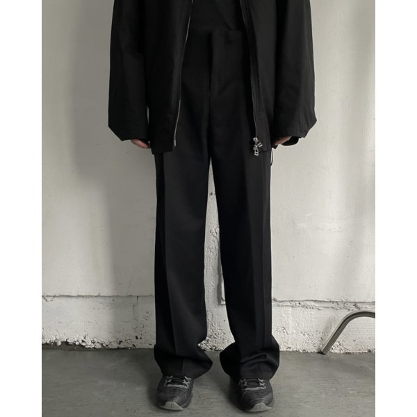 画像2: 【BIBLIOTHERK(ビブリオテーク)】LOOSE DRESS TROUSERS/ Black