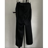 【BIBLIOTHERK(ビブリオテーク)】LOOSE DRESS TROUSERS/ Black