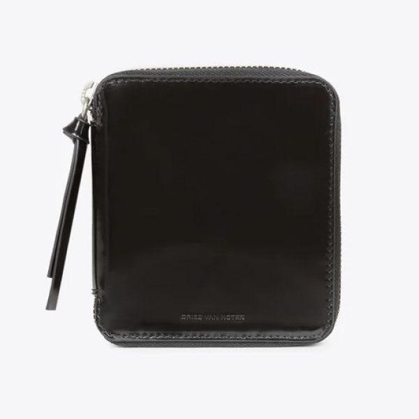 画像1: 【Dries Van Noten(ドリスヴァンノッテン)】SQUARE ZIP WALLET/ BLACK