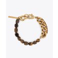 画像1: 【Dries Van Noten(ドリスヴァンノッテン)】STONE CHAIN BRACELET/ TIGER EYE (1)