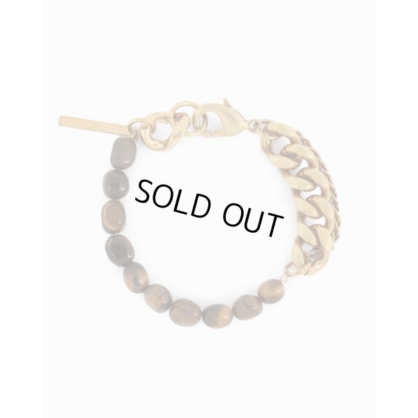 画像1: 【Dries Van Noten(ドリスヴァンノッテン)】STONE CHAIN BRACELET/ TIGER EYE