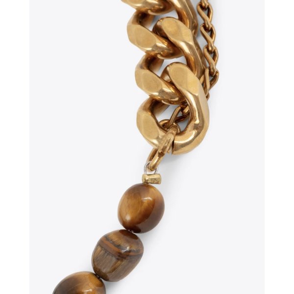 画像2: 【Dries Van Noten(ドリスヴァンノッテン)】STONE CHAIN BRACELET/ TIGER EYE