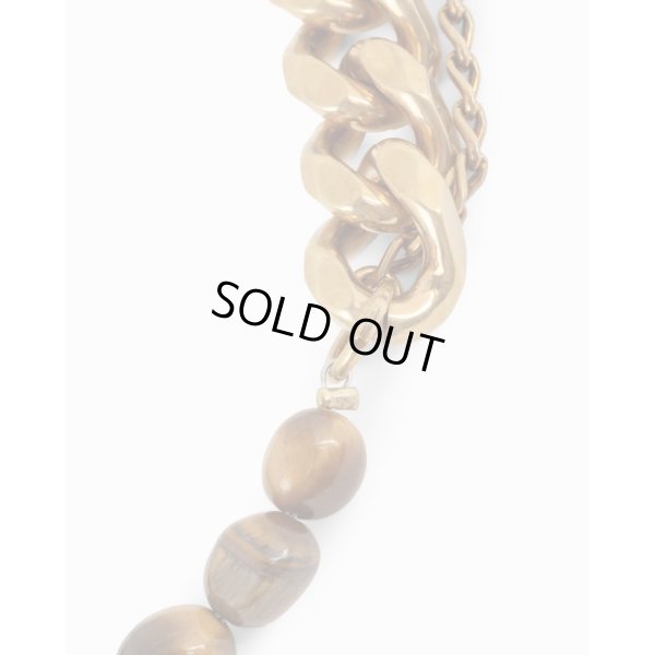 画像2: 【Dries Van Noten(ドリスヴァンノッテン)】STONE CHAIN BRACELET/ TIGER EYE