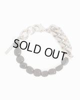 【Dries Van Noten(ドリスヴァンノッテン)】STONE CHAIN BRACELET/ BLACK