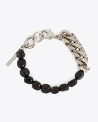 【Dries Van Noten(ドリスヴァンノッテン)】STONE CHAIN BRACELET/ BLACK
