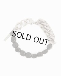 【Dries Van Noten(ドリスヴァンノッテン)】STONE CHAIN BRACELET/ BLACK