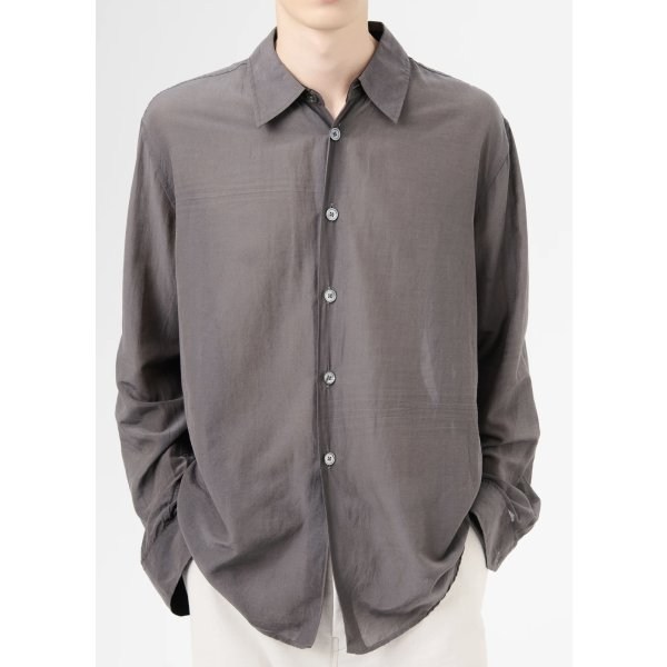 画像4: 【OUR LEGACY(アワーレガシー)】BEYOND SHIRT/ Charcoal Bordeaux