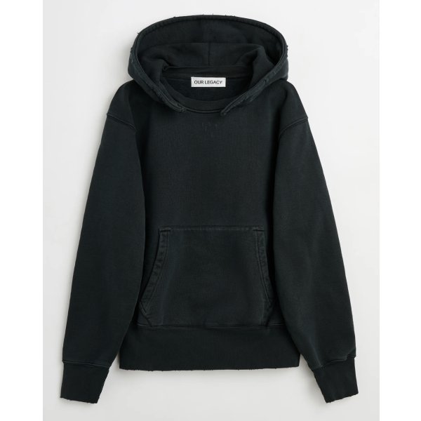 画像1: 【OUR LEGACY(アワーレガシー)】RELIC HOOD/ Pigment Black Hefty Fleece