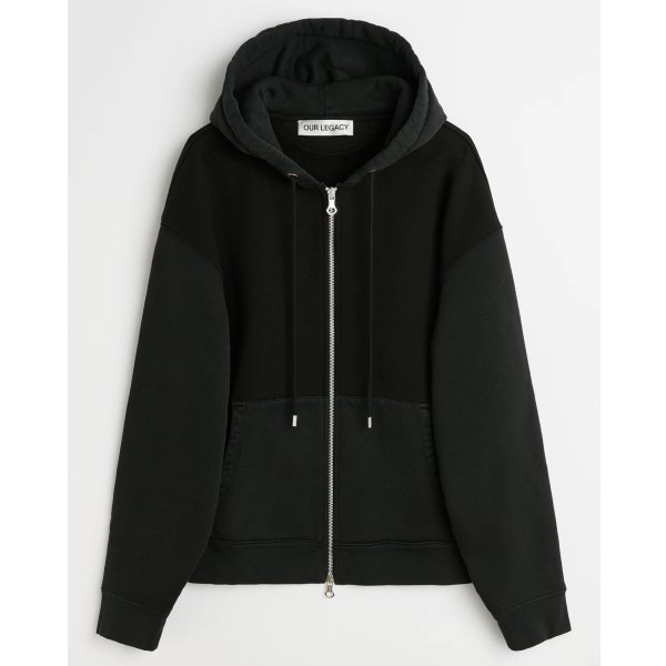 画像1: 【OUR LEGACY(アワーレガシー)】RASCAL HOOD/ Pigment Black Hefty Fleece