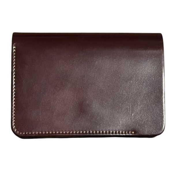 画像1: 【forme(フォルメ)】Short wallet Cordovan/ BURGUNDY