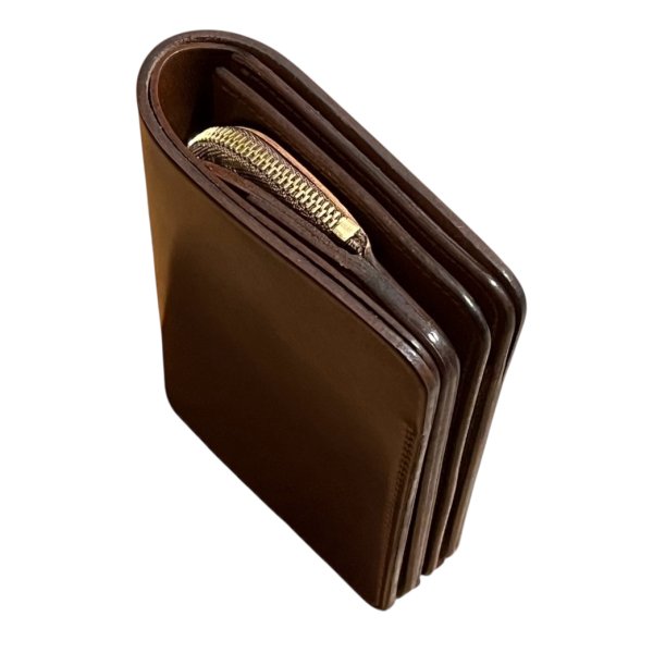 画像2: 【forme(フォルメ)】Short wallet Cordovan/ BURGUNDY