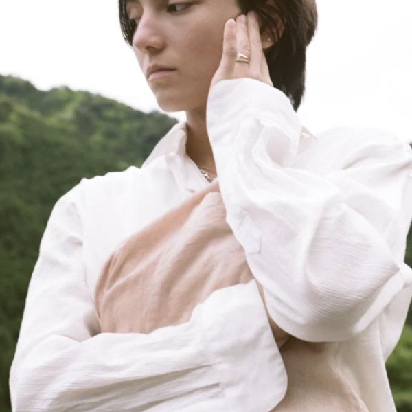 画像2: 【seya.(セヤ)】ETERNAL SHIRT/ TAKASHIMA CREPE SHELL GINGER DYE/ ROSE MOON