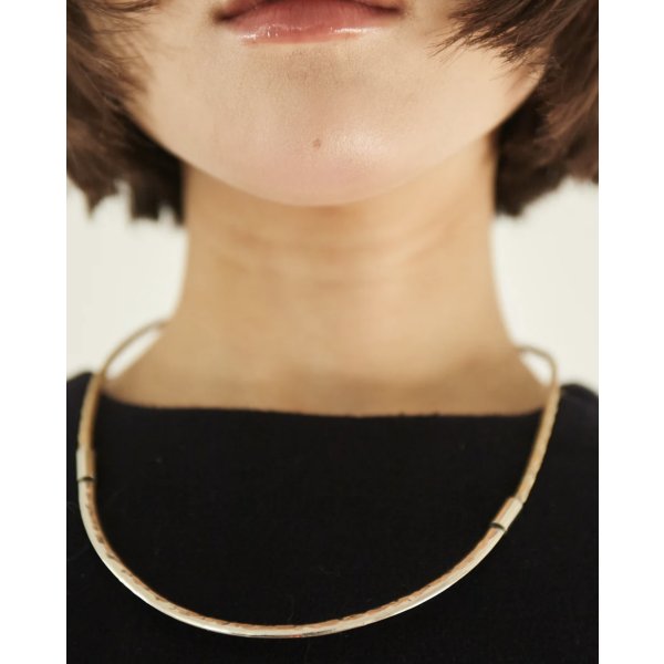 画像1: 【seya.(セヤ)】BOSFOR NECKLACE ALPACA SILVER/ OFF WHITE×SILVER