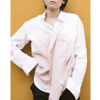 【seya.(セヤ)】ETERNAL SHIRT/ TAKASHIMA CREPE SHELL GINGER DYE/ ROSE MOON