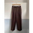 画像7: 【MARKAWARE(マーカウェア)】ORGANIC 2/80 GABARDINE DOUBLE PLEATED WIDE TROUSERS　”Olive Drab”