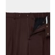 画像2: 【MARKAWARE(マーカウェア)】ORGANIC 2/80 GABARDINE DOUBLE PLEATED WIDE TROUSERS　”Olive Drab” (2)
