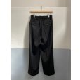 画像3: 【MARKAWARE(マーカウェア)】ORGANIC 2/80 GABARDINE DOUBLE PLEATED WIDE TROUSERS ”Black”