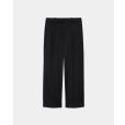 画像1: 【MARKAWARE(マーカウェア)】ORGANIC 2/80 GABARDINE DOUBLE PLEATED WIDE TROUSERS ”Black” (1)