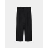 【MARKAWARE(マーカウェア)】ORGANIC 2/80 GABARDINE DOUBLE PLEATED WIDE TROUSERS ”Black”