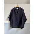 画像3: 【marka(マーカ)】PAISLEY JACQUARD BAND COLLAR SKIPPER SHIRT/Dark Navy (3)