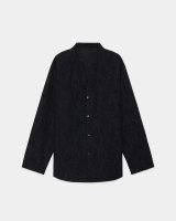 【marka(マーカ)】PAISLEY JACQUARD BAND COLLAR SKIPPER SHIRT/Dark Navy