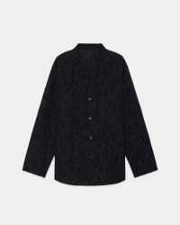 【marka(マーカ)】PAISLEY JACQUARD BAND COLLAR SKIPPER SHIRT/Dark Navy