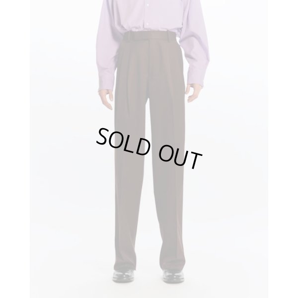 画像5: 【MARKAWARE(マーカウェア)】ORGANIC 2/80 GABARDINE DOUBLE PLEATED WIDE TROUSERS ”Black”