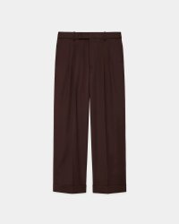 【MARKAWARE(マーカウェア)】ORGANIC 2/80 GABARDINE DOUBLE PLEATED WIDE TROUSERS　”Olive Drab”