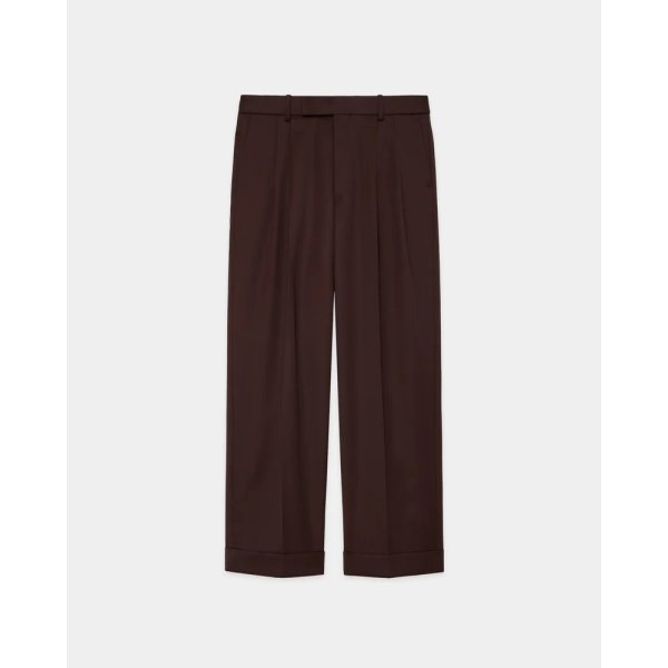 画像1: 【MARKAWARE(マーカウェア)】ORGANIC 2/80 GABARDINE DOUBLE PLEATED WIDE TROUSERS　”Olive Drab”