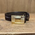 画像2: 【T.T(Taiga Takahashi)】Lot.021 Basketwearve Pattern Belt / MUD DYED BROWN (2)