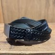 画像3: 【T.T(Taiga Takahashi)】Lot.021 Basketwearve Pattern Belt / BLACK (3)