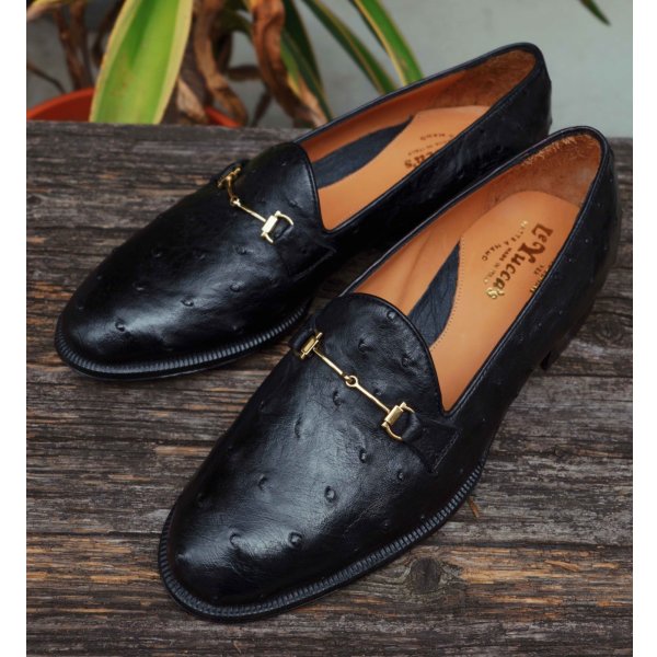 画像5: 【Le Yucca's(レユッカス)】Bit Loafer(Y27217)-OSTRICH-/ NERO(Black)
