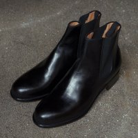 【Le Yucca's(レユッカス)】SIDE GORE BOOTS(Y23214)/ BLACK BOX CALF/ NERO(Black)