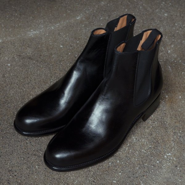 画像1: 【Le Yucca's(レユッカス)】SIDE GORE BOOTS(Y23214)/ BLACK BOX CALF/ NERO(Black)