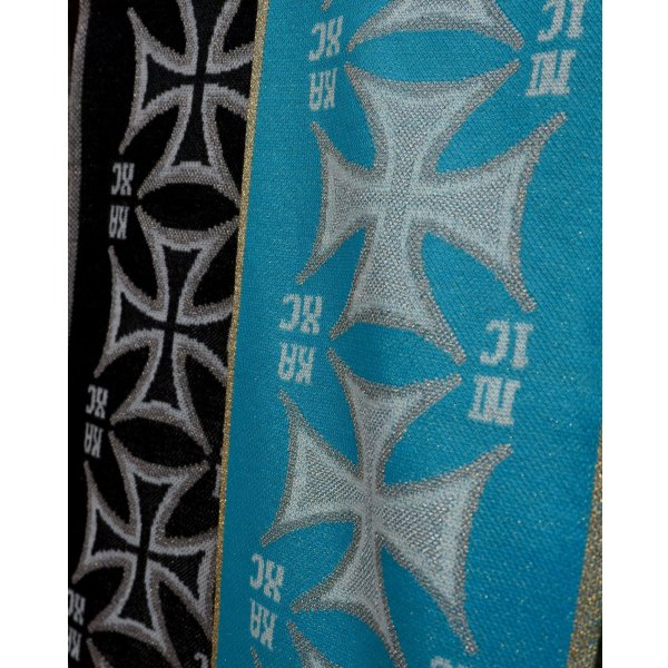 画像3: 【LES SIX(レシス)】Short Crossed Scarf/ Black