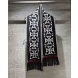 画像1: 【LES SIX(レシス)】Short Crossed Scarf/ Black (1)