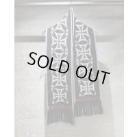 【LES SIX(レシス)】Short Crossed Scarf/ Black