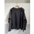 画像1: 【FAF(エフエーエフ)】Double Sleeve Hoodie　”Black” (1)