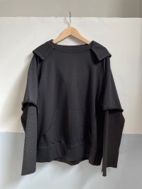 【FAF(エフエーエフ)】Double Sleeve Hoodie　”Black”