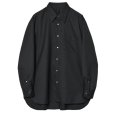 画像1: 【IRENISA(イレニサ)】REGULAR COLLAR SHIRT / SMOKE BLACK (1)