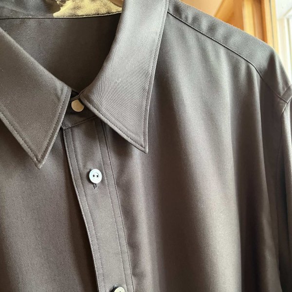 画像4: 【IRENISA(イレニサ)】REGULAR COLLAR SHIRT / SMOKE BLACK