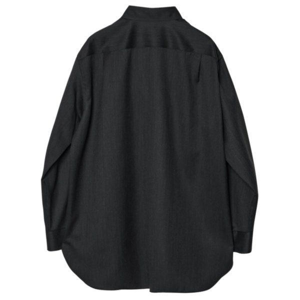 画像2: 【IRENISA(イレニサ)】REGULAR COLLAR SHIRT / SMOKE BLACK