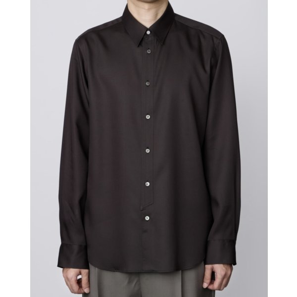 画像3: 【IRENISA(イレニサ)】REGULAR COLLAR SHIRT / SMOKE BLACK